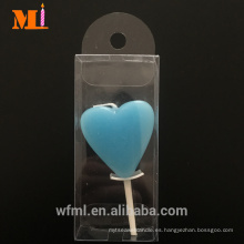 Capacidad adecuada Seis colores disponibles Velas de San Valentín en forma de corazón azul para la venta